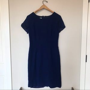 Talbots 💙 Navy Sheath Office Dress Short Sleeve